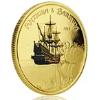 1 Unze Goldmünze EC8 Antigua & Barbuda - Rum Runner 2018 - coloriert
