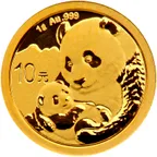1 Gramm Goldmünze China Panda 2019