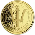 1 Unze Goldmünze Barbados Trident 2018