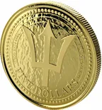 1 Unze Goldmünze Barbados Trident 2018