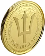 1 Unze Goldmünze Barbados Trident 2018