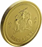 1 Unze Goldmünze Barbados Trident 2018