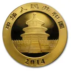 1/2 Unze Goldmünze China Panda 2014