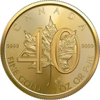 1 Unze Goldmünze Maple Leaf - Jubiläum 40 Jahre 2019
