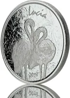 1 Unze Silbermünze EC8 St. Lucia - Flamingo 2018