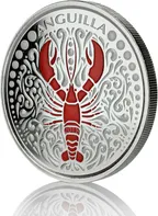 1 Unze Silbermünze EC8 Anguilla - Lobster 2018 - coloriert