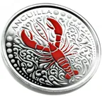 1 Unze Silbermünze EC8 Anguilla - Lobster 2018 - coloriert