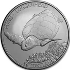 1 Unze Silbermünze Tokelau Karettschildkröte 2019