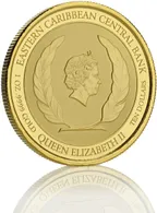 1 Unze Goldmünze EC8 St. Kitts & Nevis - Pelikan 2019