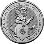 2 Unzen Silbermünze Queens Beasts White Lion 2020
