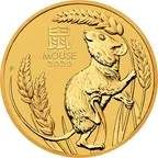 1/10 Unze Goldmünze Australien Lunar III Maus 2020