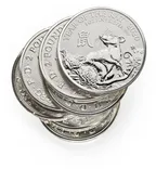 1 Unze Silbermünze Lunar Serie UK Ratte 2020