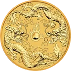 1 Unze Goldmünze Australien Chinese Myths and Legends Drache & Drache 2020