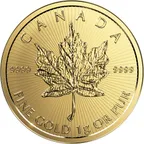1 Gramm Goldmünze Maple Leaf