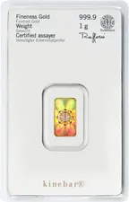 1 Gramm Goldbarren Heraeus Kinebar