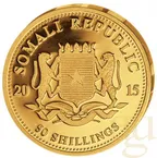 1/25 Unze Goldmünze Somalia Elefant 2015