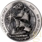 1 Unze Silbermünze Ruanda Nautical Serie - Mayflower 2020 - High Relief