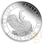 1 Unze Silbermünze Australien Schwan 2020 - polierte Platte