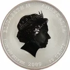 1/2 Unze Silbermünze Australien Lunar II Ochse 2009