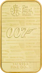 31,1 Gramm Goldbarren The Royal Mint - James Bond 007 - No Time To Die