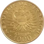 1000 OES Goldmünze Österreich Babenberger