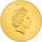 1 Unze Goldmünze Niue Lunar Ochse 2021