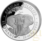 10 Unzen Silbermünze Somalia Elefant 2021