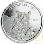 1 Unze Silbermünze Afrika Ghana Leopard 2020