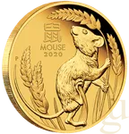 1/4 Unze Goldmünze Australien Lunar III Maus 2020 - polierte Platte