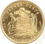 20 Pesos Goldmünze Chile Liberty