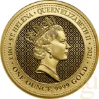 1 Unze Goldmünze St. Helena - The Queen´s Virtues - Victory 2021