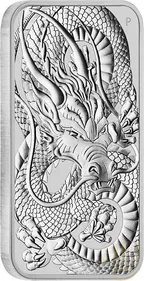 1 Unze Silbermünze Perth Mint Rectangular Dragon 2021