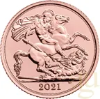 1/2 Pfund Goldmünze Sovereign Elisabeth 2021