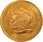 50 Pesos Goldmünze Chile Liberty