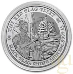 5 Unzen Silbermünze Tuvalu - Black Flag - The Red Flag Fleet 2021