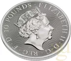 10 Unzen Silbermünze Queens Beasts White Horse 2021