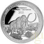 1 Unze Silbermünze Prehistoric Life - Wollmammut 2021