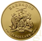 1 Unze Goldmünze Barbados Seepferdchen 2021
