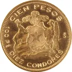 100 Pesos Goldmünze Chile Liberty