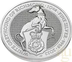 10 Unzen Silbermünze Queens Beasts White Greyhound 2022