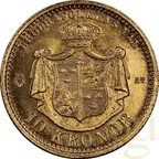 10 Kronen Goldmünze Schweden Oscar II.