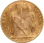20 Francs Goldmünze Marianne - Hahn