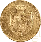 20 Pesetas Goldmünze Spanien Alfonso XIII 1887 (1962)