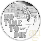 1 Unze Silbermünze Tuvalu James Bond 007 - No Time to Die 2020 - polierte Platte