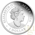 1 Unze Silbermünze Australien Schwan 2021 - polierte Platte