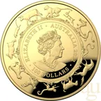 1 Unze Goldmünze Australien RAM Lunar Tiger 2022 - polierte Platte