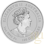 1 Unze Platinmünze Australien Lunar III Tiger 2022
