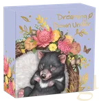 1/2 Unze Silbermünze Australien Dreaming Down Under - Tasmanian Devil 2021 - proof color