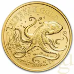 1 Unze Goldmünze Barbados Octopus 2021