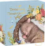 1/2 Unze Silbermünze Australien Dreaming Down Under - Wombat 2021 - proof color
